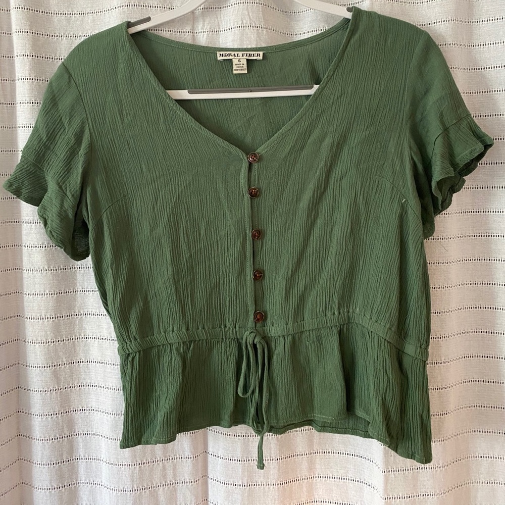 Green blouse top